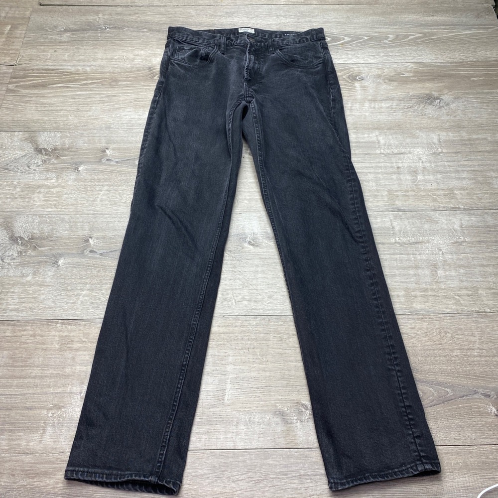 Faherty Jeans Feel Good Special‎ Weave Mens 30 Black Organic Cotton Straight Leg
